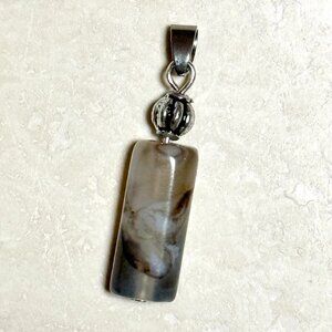 2/$20, Natural Earthy Eye Agate Pendant, Genuine Gemstone Pendant